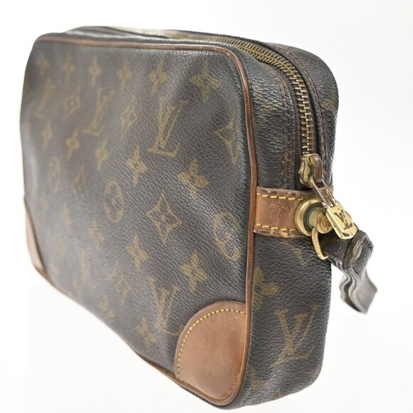 LOUIS VUITTON Marly Dragonne GM Clutch Hand Bag Monogram Brown - Picture 4 of 5